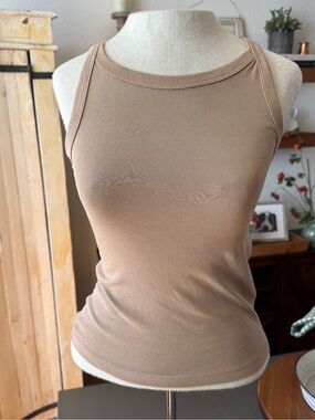 Zara High Neck Tank Camel - Size M
